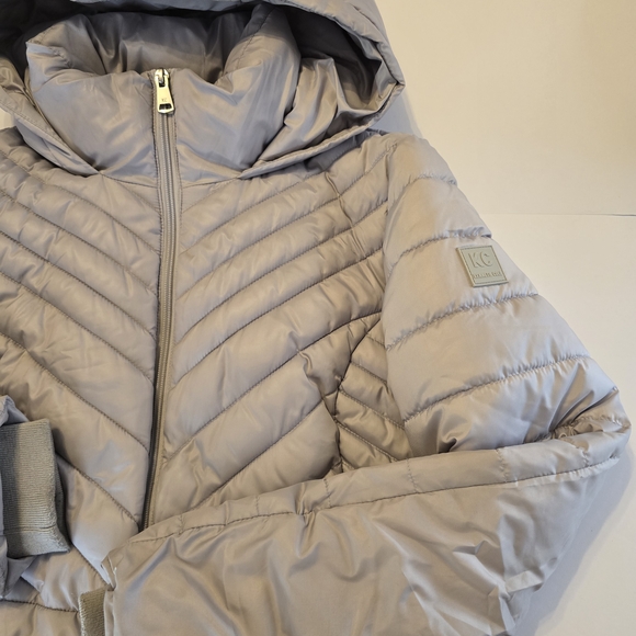 Kenneth Cole Women's Puffer Jacket  Light Gray Winter Fall Snow Size Small - Picture 5 of 7